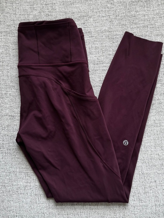 lululemon athletica Pants - Maroon Lululemon Athletica High-rise Leggings with Pockets